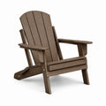 Adirondack-Gartenstuhl aus Kunststoff in Holzoptik, Dunkelbraun, 83 × 79 × 96 cm
