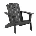 Adirondack-Gartensessel aus Kunststoff mit Armlehnen, Schwarz, 88 × 78 × 98 cm