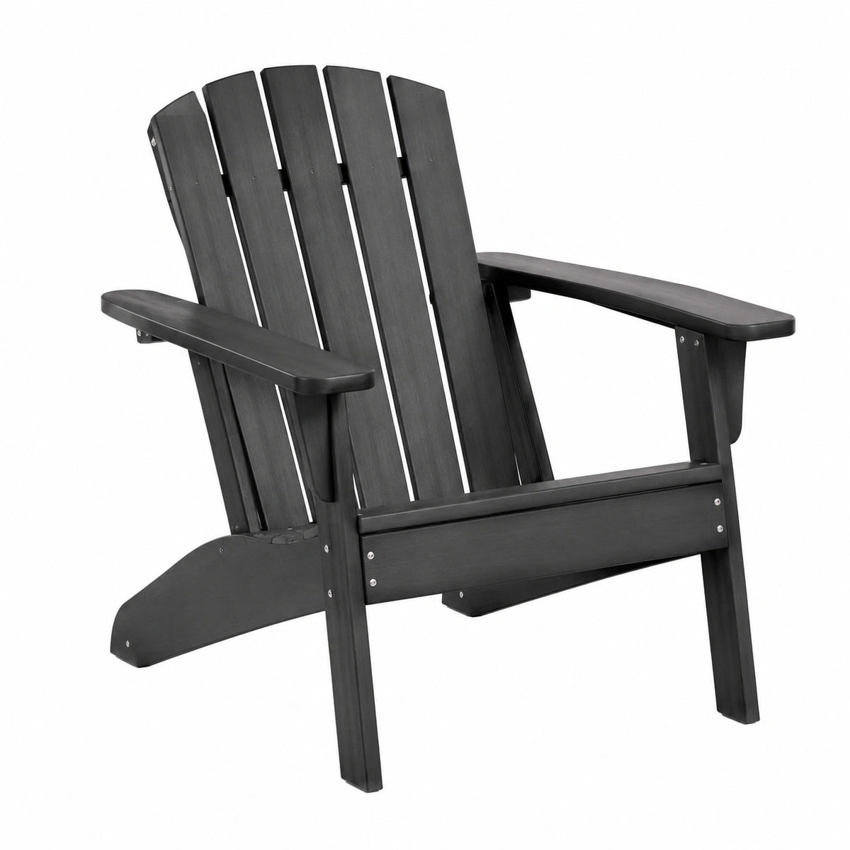 Adirondack-Gartensessel aus Kunststoff mit Armlehnen, Schwarz, 88 × 78 × 98 cm