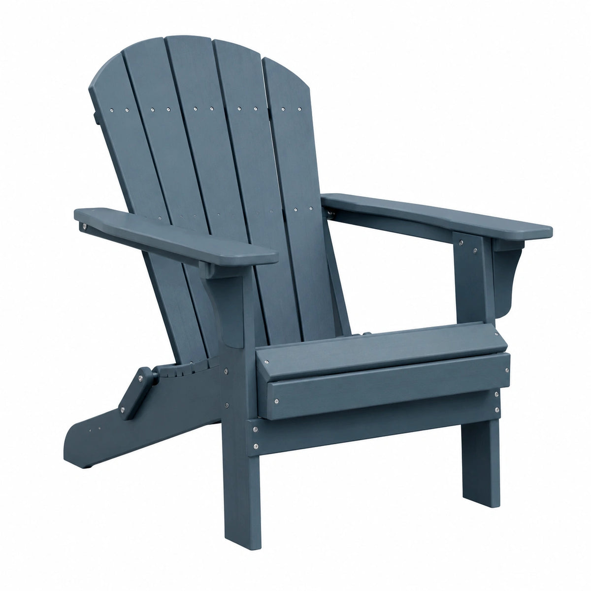Adirondack-Stuhl aus blauem Kunststoff, wetterfest, 79 x 83 x 98 cm