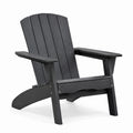 Adirondack-Stuhl aus Kunststoff, Schwarz, 83 × 78 × 95 cm, mit Armlehnen