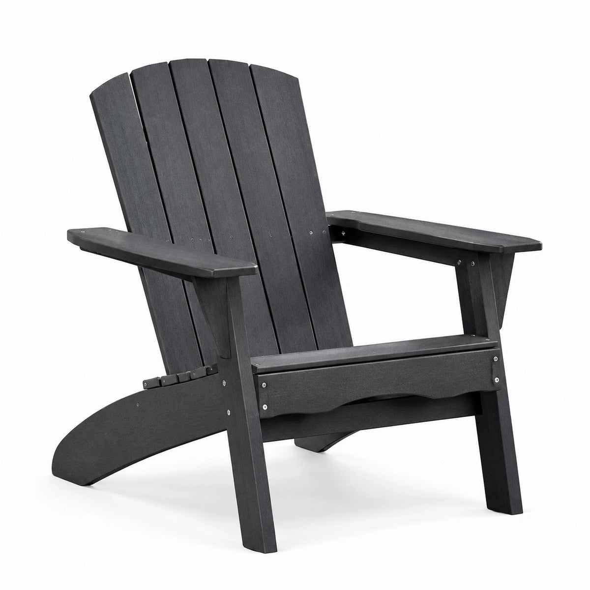 Adirondack-Stuhl aus Kunststoff, Schwarz, 83 × 78 × 95 cm, mit Armlehnen