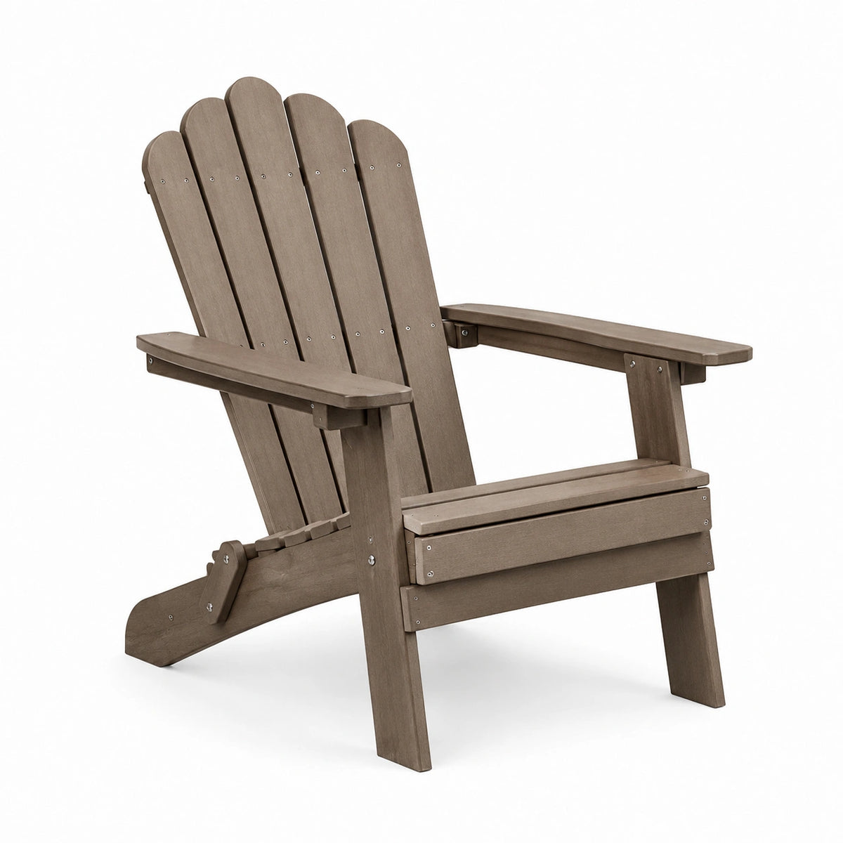 Klappbarer Adirondack-Sessel in Holzoptik, Braun, 83 × 78 × 95 cm