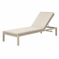 Beige Aluminium-Sonnenliege 200 × 70 × 35 cm mit verstellbarer Rückenlehne und Polstern
